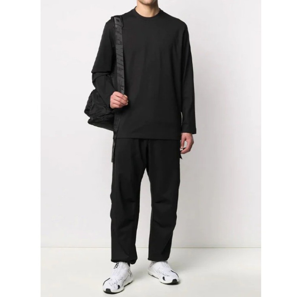 Adidas Y-3 Men's Black Classic Chest Logo Long Sleeve Tee Size M NWT